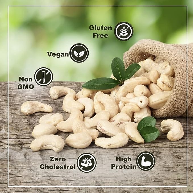 Bazana Premium Raw Cashews - 205g | Healthy Crunchy Cashew Nuts | Nourishing Dry Fruit Delight Wholesome view 2