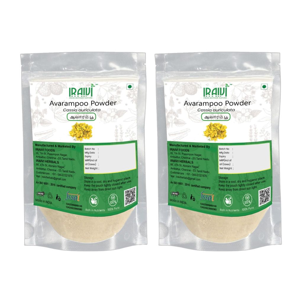 IRAIVI Premium Avarampoo Powder-200g | Tarwar | Tangedu Puvvu | Tanner's Cassia Flower | Blood Sugar Management | Digestive Health | 100% Pure & Natural |Glowing Skin | Shiny Hair