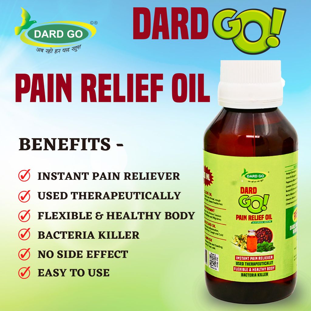 Dardgo Pain Relief Oil | Ideal for Joint Pain, Knee Pain, Neck Pain, Back Pain, Shoulder Pain, Sciatica Pain | Instant Pain Reliever | Ayurvedic & Non-Sticky, 100ml (Pack of 2) view 2