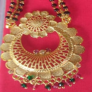 22K Gold Plated Traditional Indian Mangalsutra Necklace for Women view 2
