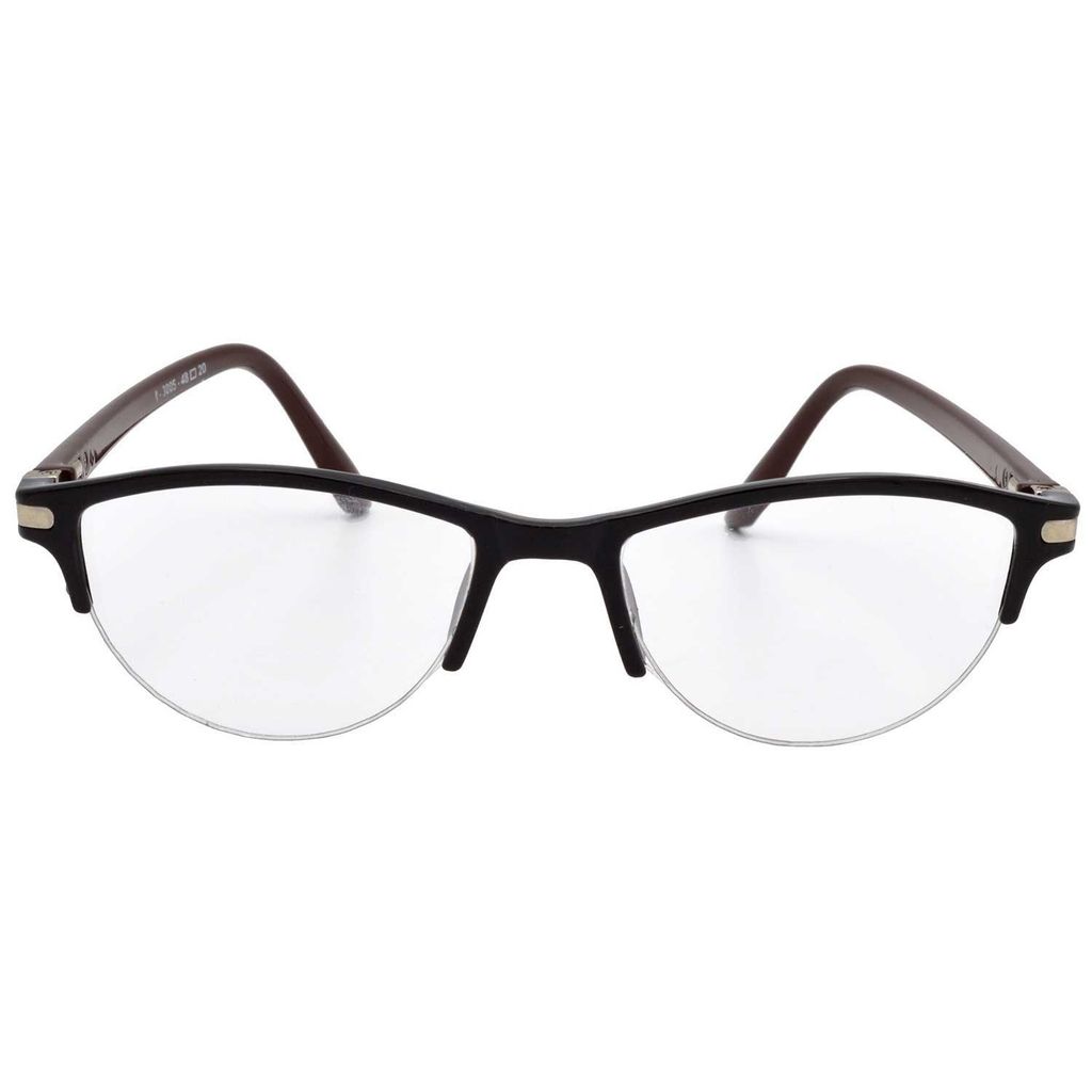Hrinkar Trending Eyeglasses: Black and Brown Oval Optical Spectacle Frame For Women |HFRM3007-BK-BWN view 2