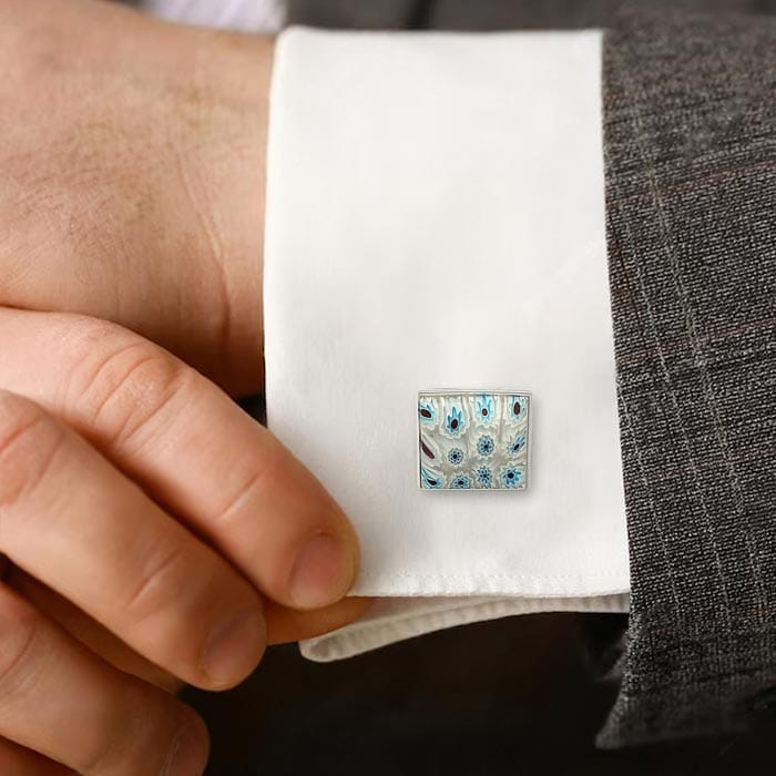 Silver Diceye Crystal Limited Edition Cufflinks view 2