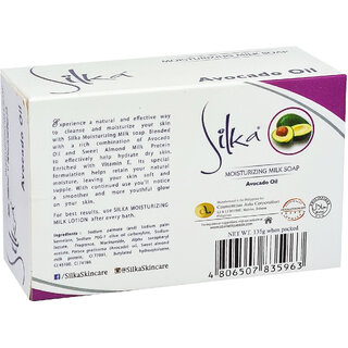 Silka Avocado Moisturizing Milk Soap - 135g (Pack Of 3) view 2