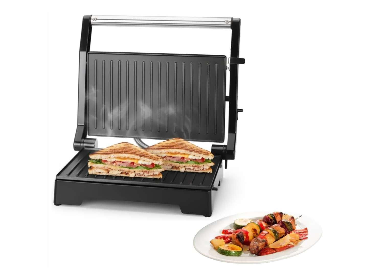 Baltra BTG-106 750 Watt Apetizer Toaster, Teflon Coating Non-Stick Crispy Sandwich Toaster, Over Heat Protection, Easy to Use & Clean