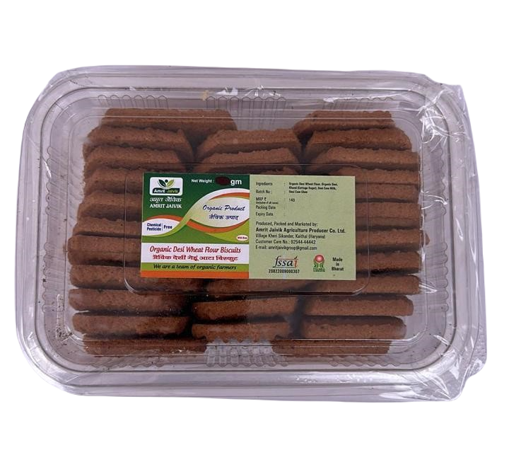 Organic Desi Wheat Flour Biscuits 250g