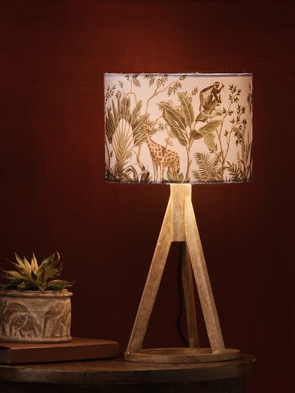 Jungle Trio Wooden Lamp view 2