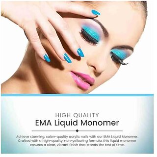 Monomer For Acrylic Nails Monomer Acrylic Nail Liquid EMA Monomer Slow Drying Professional Monomer MMA-Free Non-Yellowing For Nail Extensions and 3D Nail Art 100ml view 2