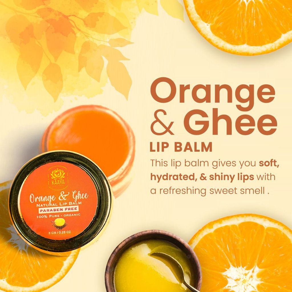 Kaaya Natural Orange & Ghee Lip Balm view 2