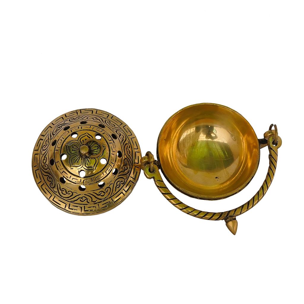 Handcrafted Brass Dhoopdani / Incense Holder view 2