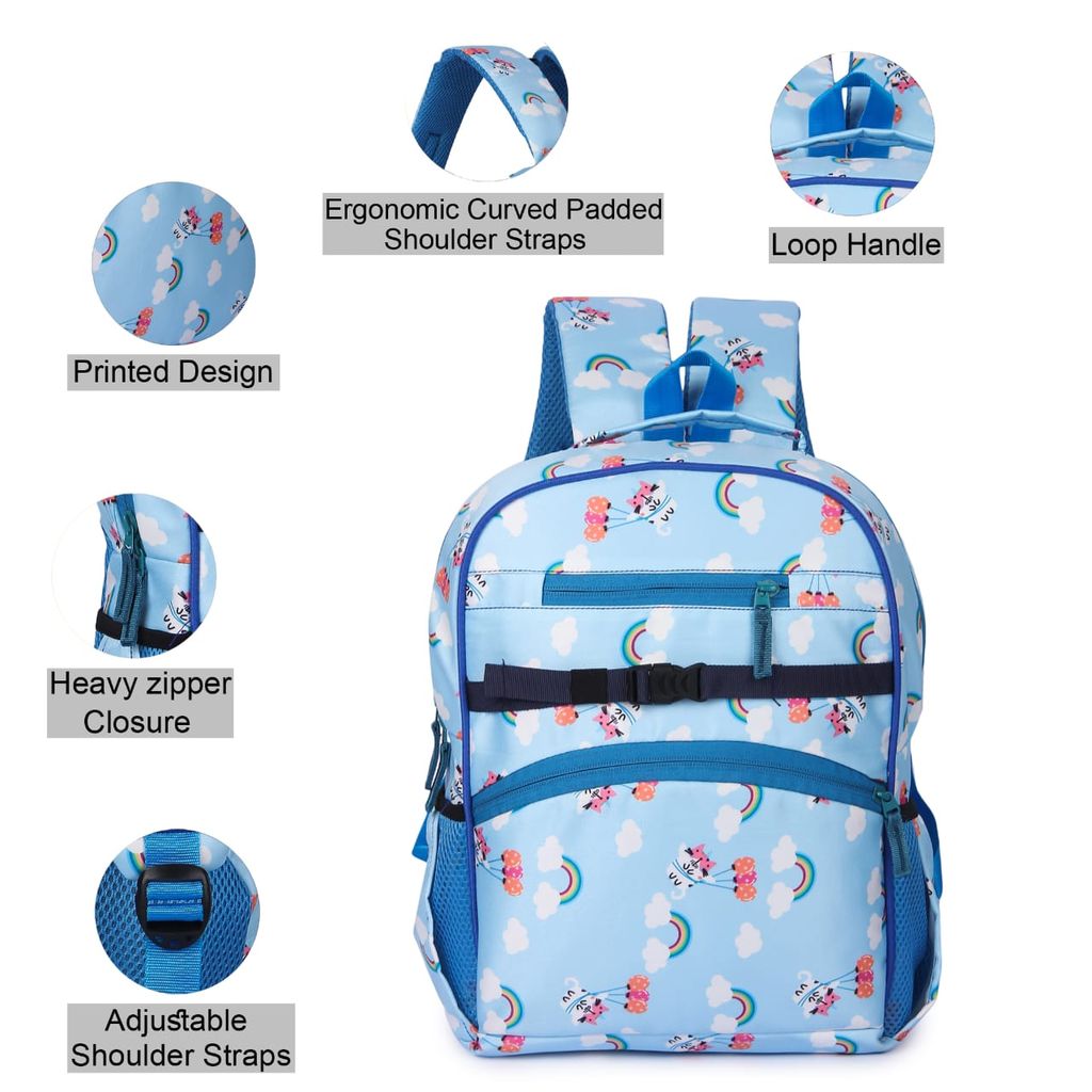 Lychee Bags Backpack Kids Polyester School Backpack Blue view 2