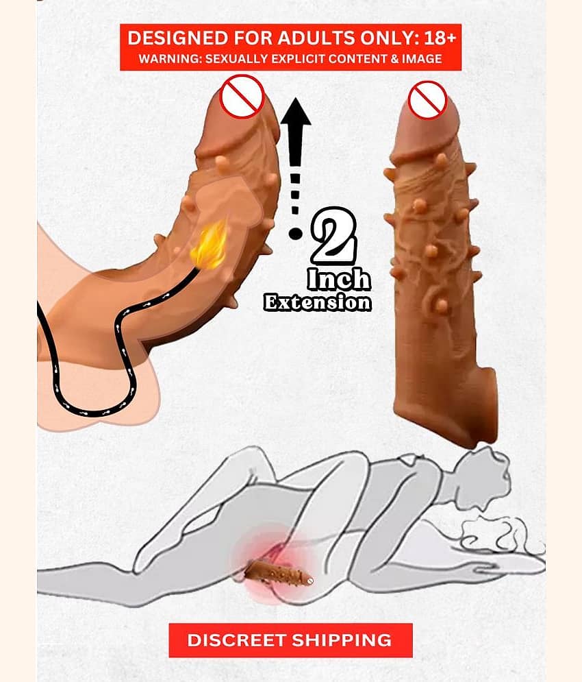 6 INCH PREMIUM QUALITY SILICONE DOUBLE HOLE REUSABLE PANIS SLEEVE FOR MEN BY KAMAHOUSE (LOW PRICE SEX TOY)