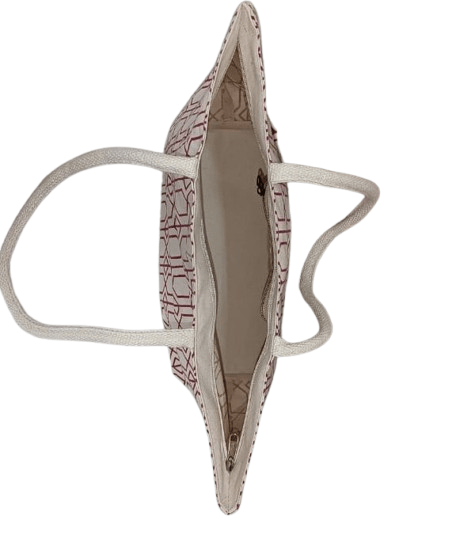 Red and White GEOMETRIC CANVAS Bag view 2