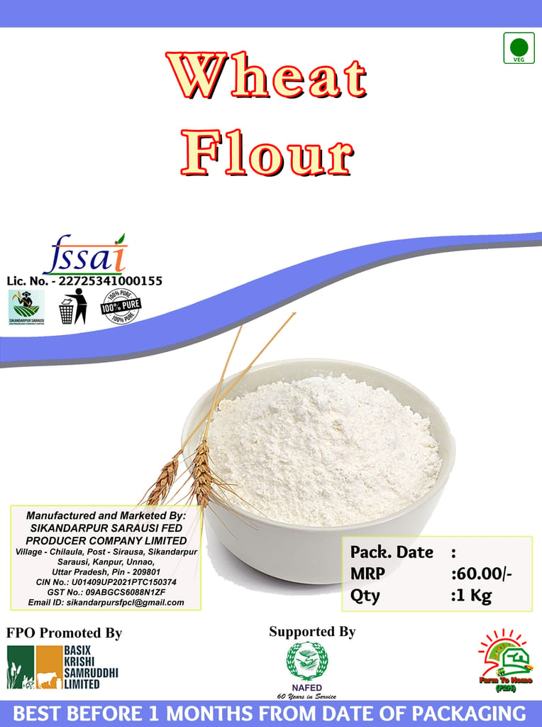 100% Pure Wheat Flour, 1 Kg view 2