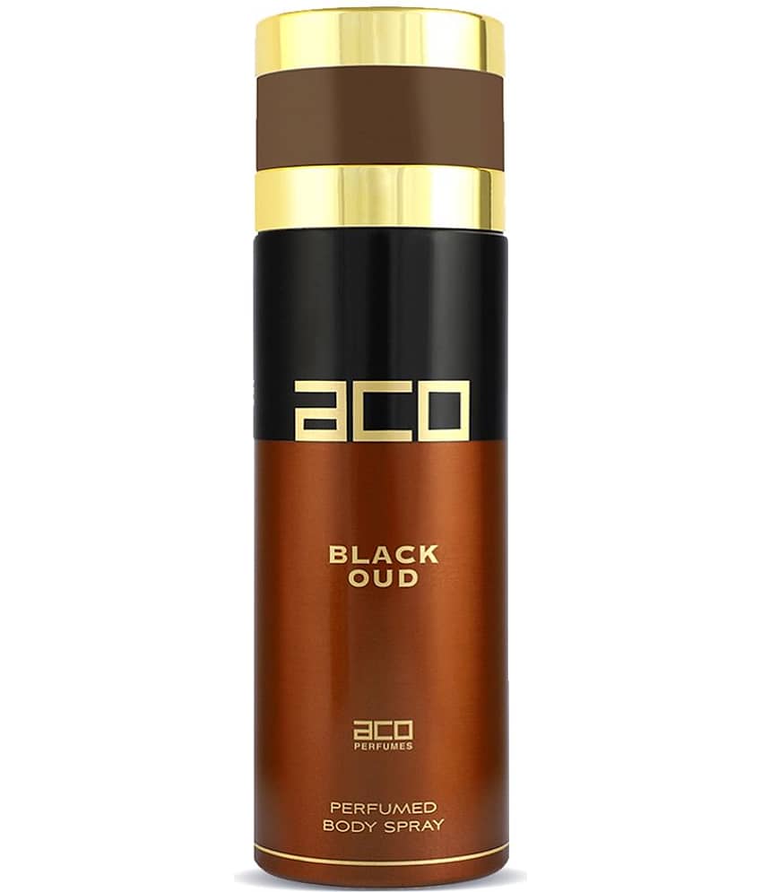 Aco Black Oud Deodorant Body Spray For Men, 200ml view 2