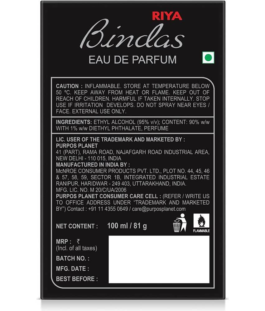 Riya Bindas & Thunder Heart Eau De Parfum (EDP) For Men 140 ( Pack of 2 ) view 2