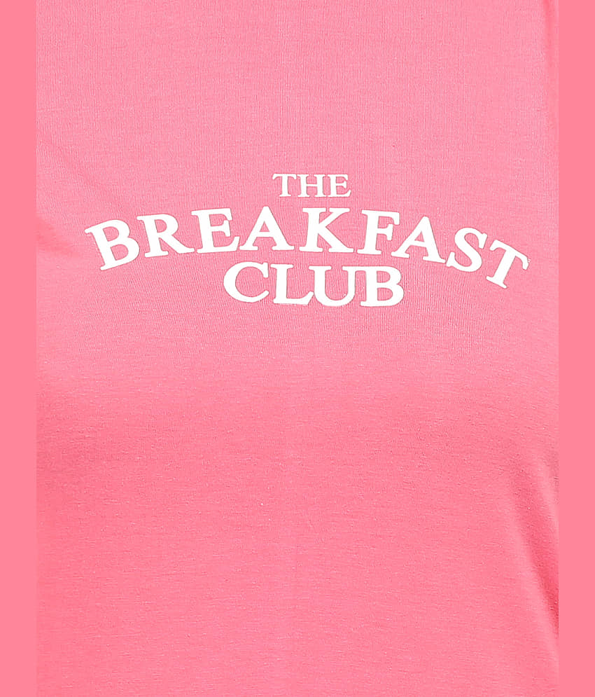 MEGASKA - Pink Cotton Women's Nightwear Night T-Shirt ( Pack of 1 ) view 2