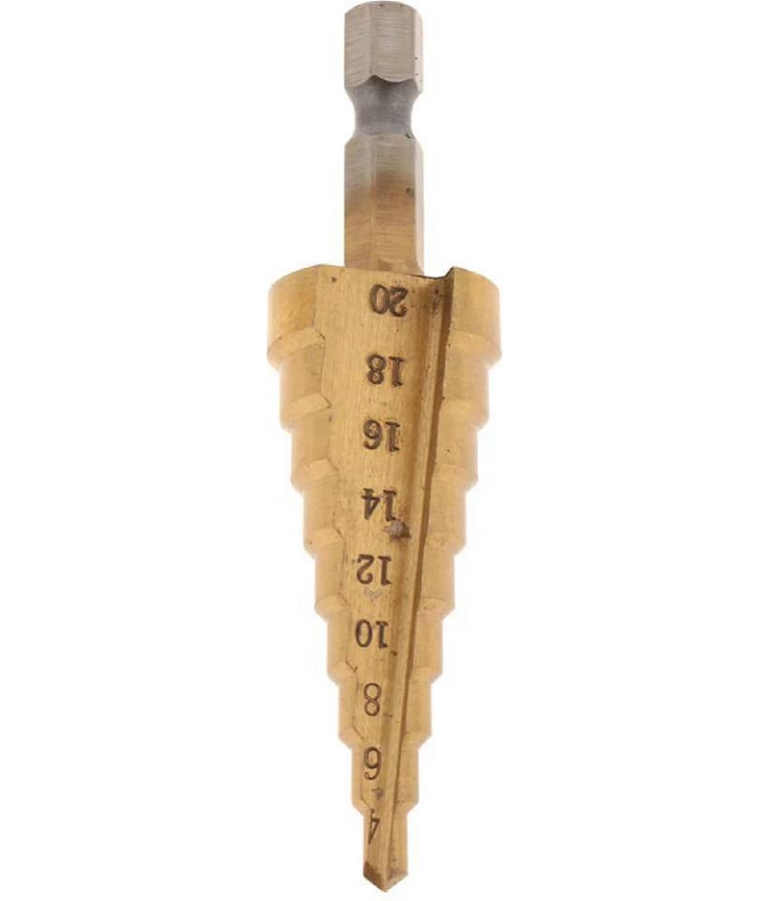 Titanium HSS 9-Step Cone Drill Hex Shank 1/4 Hole Cutter Drilling Tool (4-20 mm) view 2