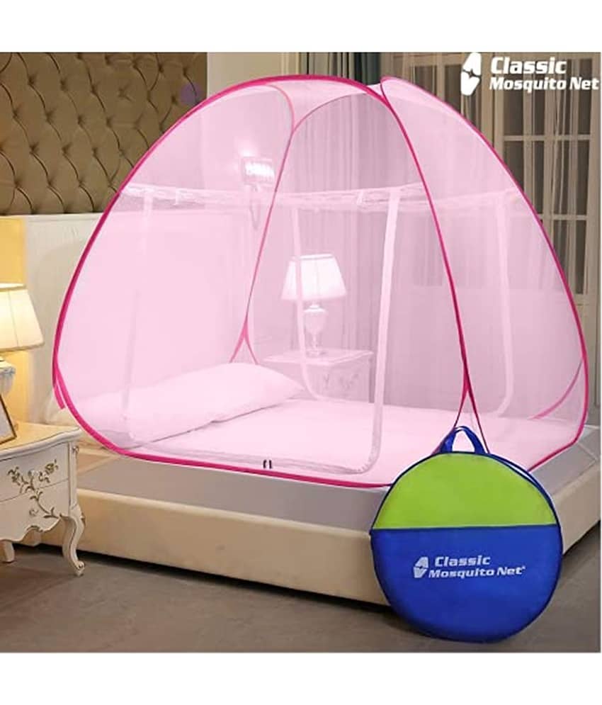 Classic Mosquito Net, Machardani King Pink Plain Mosquito Net, Machardani