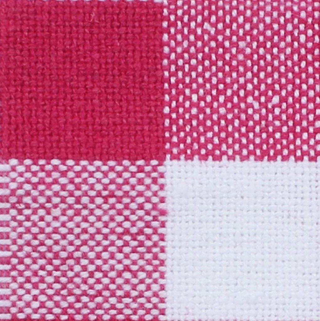 AIRWILL 100% Cotton Checkered Pattern 4 Seater Square Table Cover Sized, 56x56 inches (Pink,White, Pack of 1) view 2