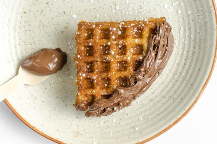 Belgian chocolate milk waffles