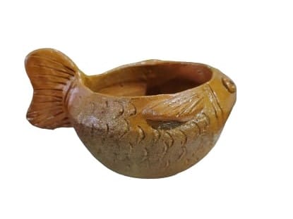 ASOMI Terracotta Fish Pot Handicraft Decorative Showpiece view 2
