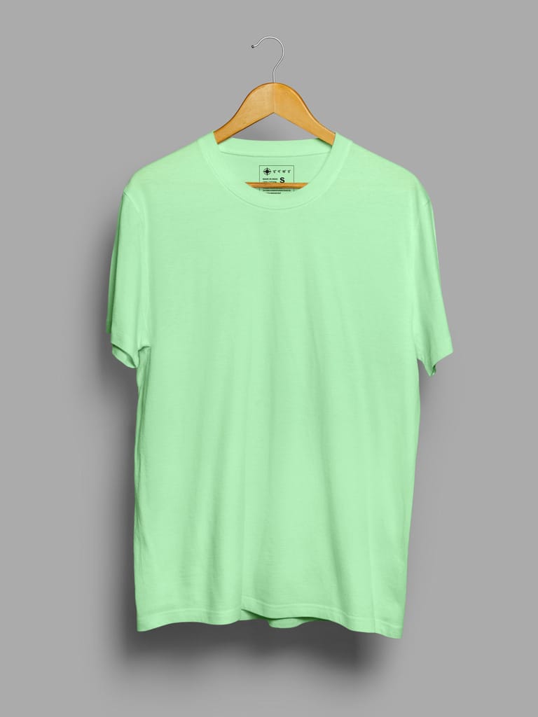 Electric Mint | Plain T shirt view 2