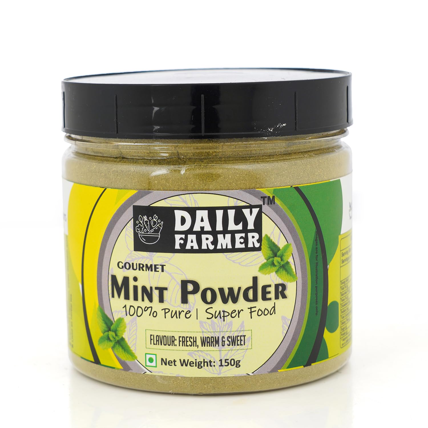 Daily Farmer Mint Powder - Refreshing Flavour, 150 gm