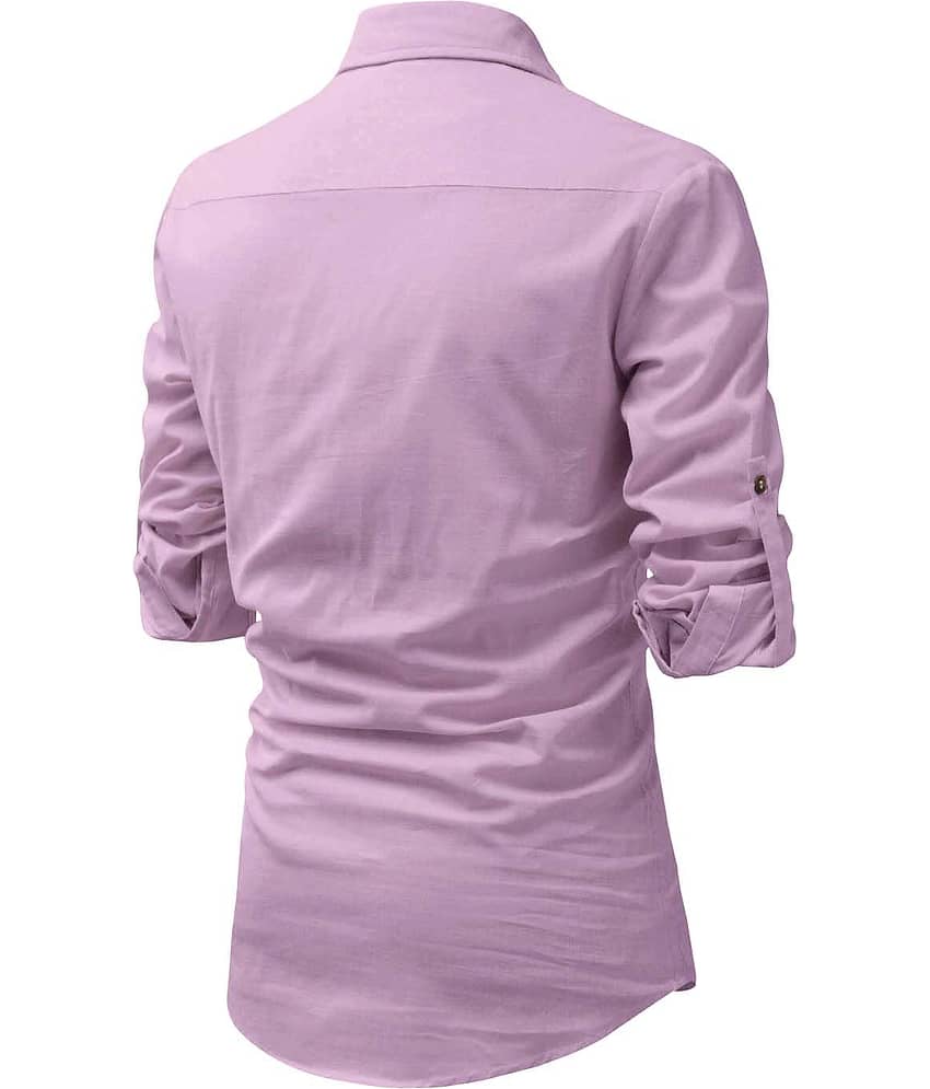Vida Loca Sky Blue Cotton Blend Men's Shirt Style Kurta ( Pack of 1 ) view 2