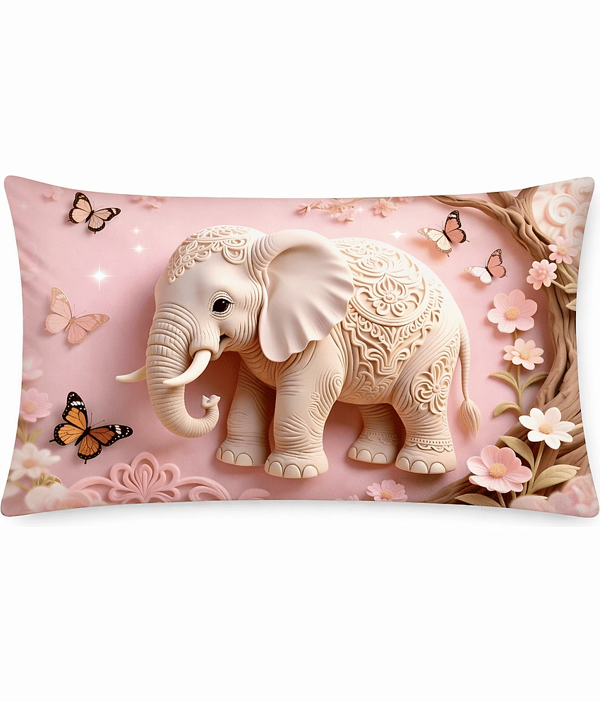 SWIZIER 7D Digital Print Baby Pink Cotton 1 Double Bedsheet with 2 Pillow Covers ( 254 cm x 228 cm ) view 2