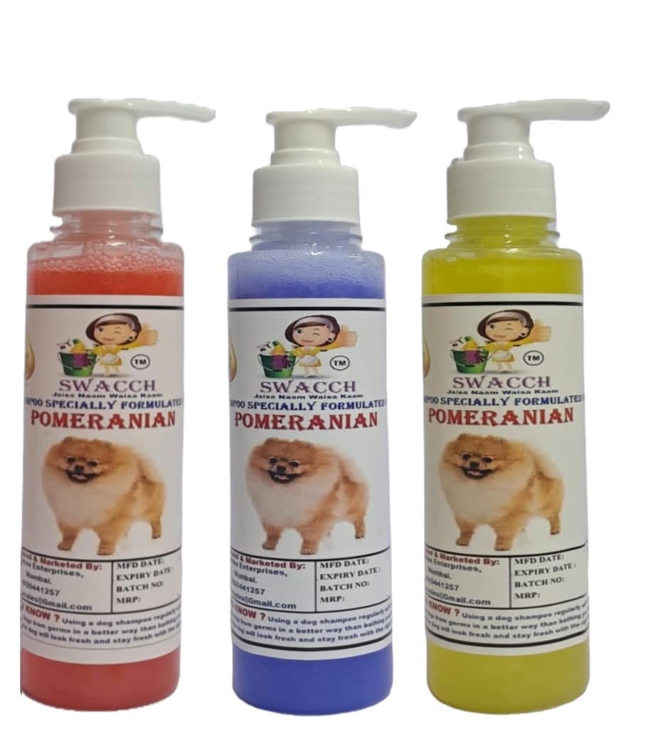 SWACCH Premium Shampoo for Pomeranian (200ML) (Combo Pack of 3) Strawberry, Lemon & Lavender view 2