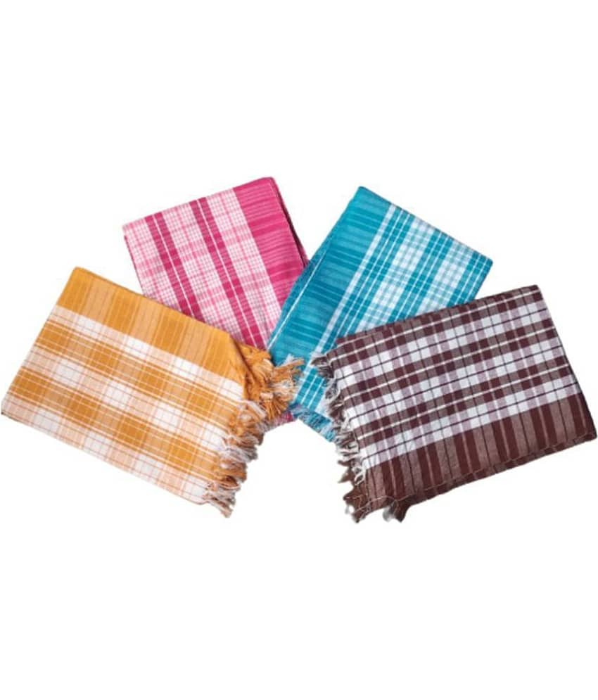 KAKUMANU Set of 4 Cotton Bath Towel Multi view 2