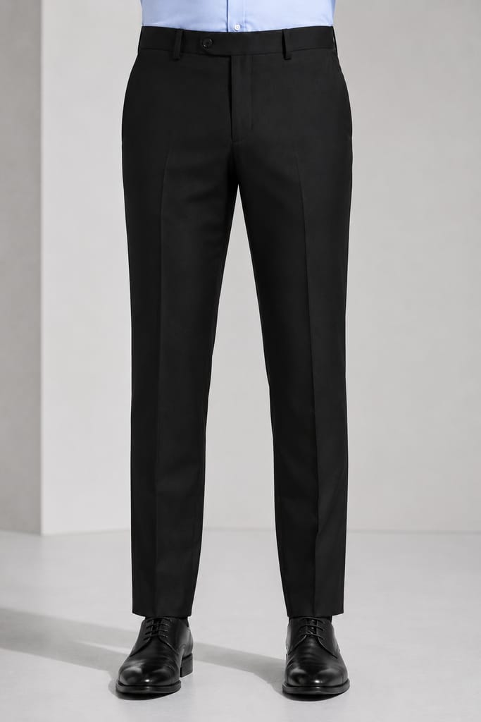 Akaya Apparels ComfortFit Black Cotton Blend Trousers