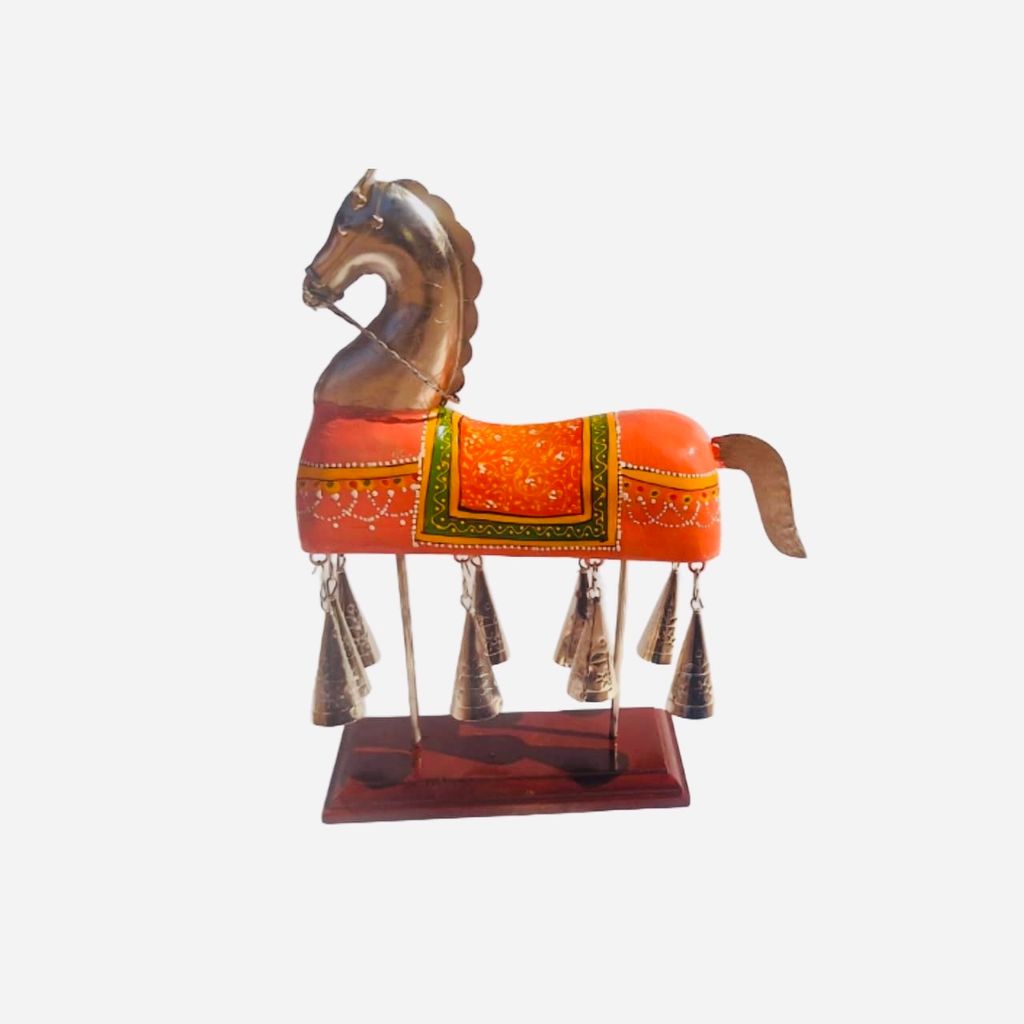 WOODEN HORSE STAND HOME DECORE view 2