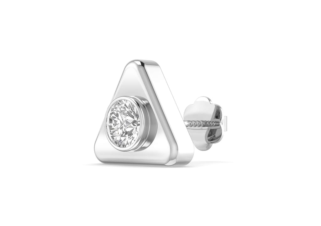 Triad Bezel Men's Ear Stud (1 Pc Only) view 2