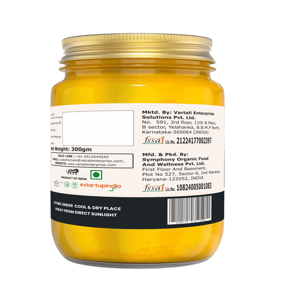 Nexra-Pure Himalayan Mountain Turmeric (Curcumin) with Black Pepper (Peperine) Powder-300g view 2