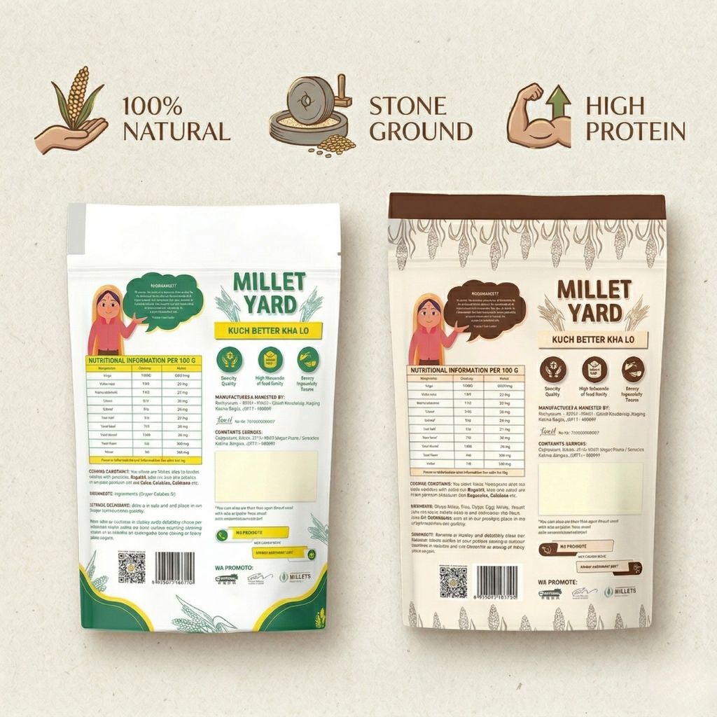 The Daily Fortify Duo – Multigrain Atta(1kg) & Ragi Atta(1kg) view 2