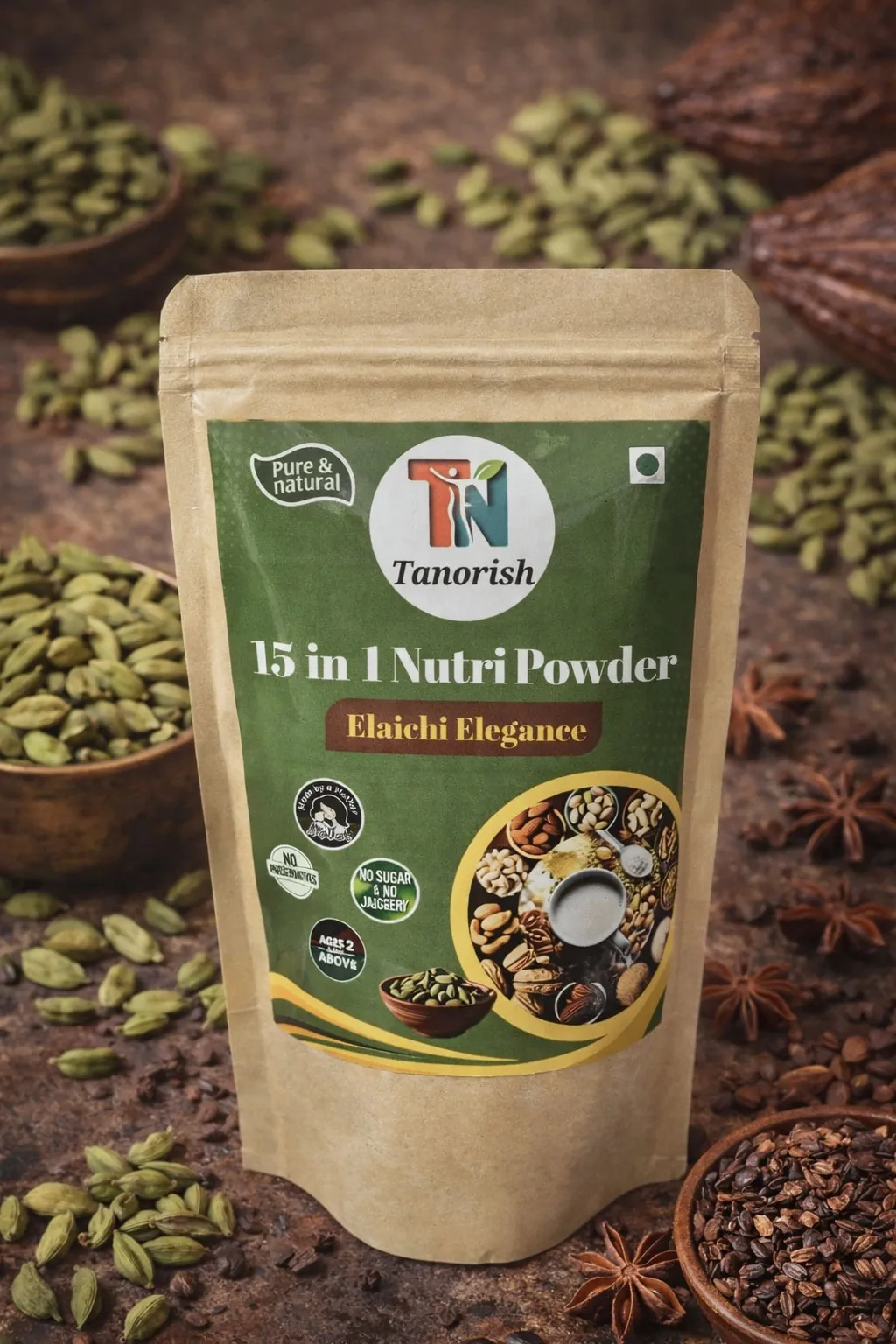 Elegant Elaichi - 15 in 1 Nutri Powder 200 G Pack of 1