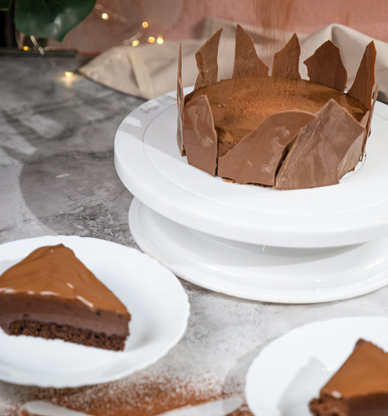Nutella mousse slice