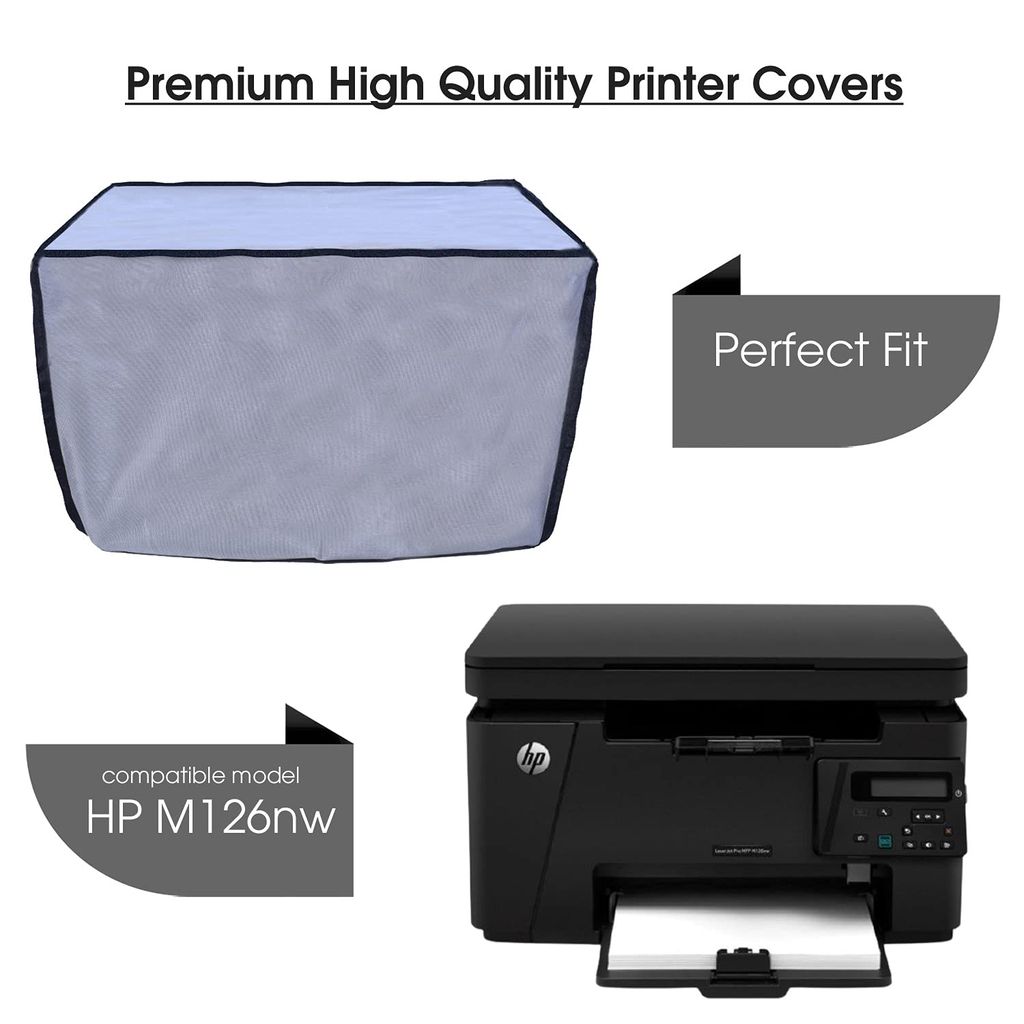 Palap Super Premium Dust Proof Printer Cover for HP M126nw (Grey-47 x 41.5 x 30.4 CMs) view 2
