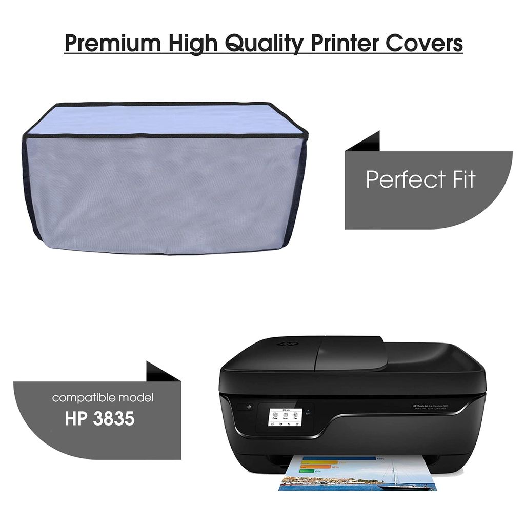 Palap Super Premium Dust Proof Printer Cover for HP 3835 (Grey ;50.4 x 41.2 x 27.23 cm) view 2