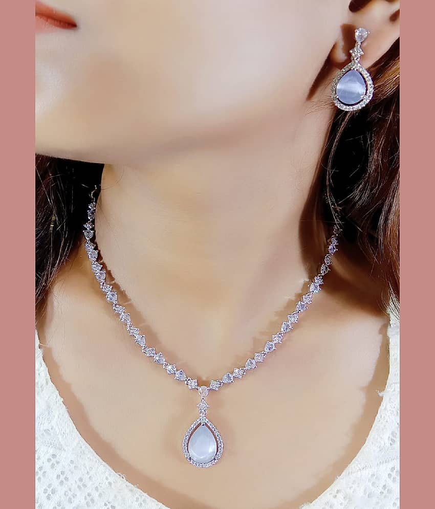 Ladymania Pink Alloy Necklace Set ( Pack of 1 ) view 2