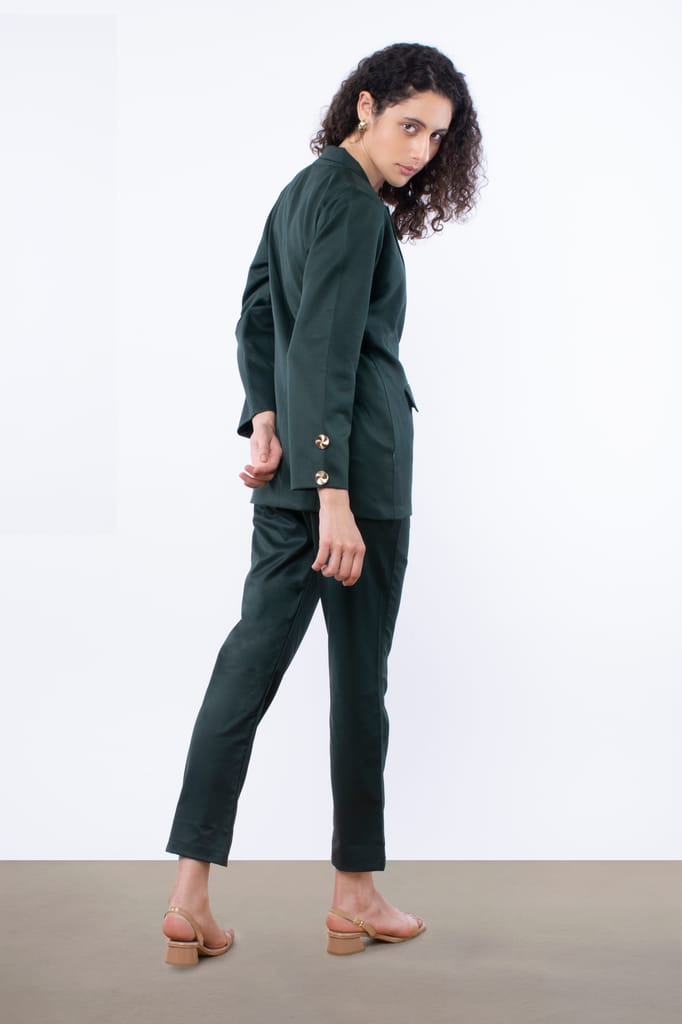 SACRAMENTO( Dark Green) BLAZER CO-ORD SET view 2