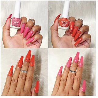Nail Polish Set for Women | Long-Lasting High Shine Nail Paint Combo | Vegan and Cruelty-Free | 3 Bright Vibrant Shades | Quick Dry Nail Polish Set (Saffron Soul Pack of 2) view 2