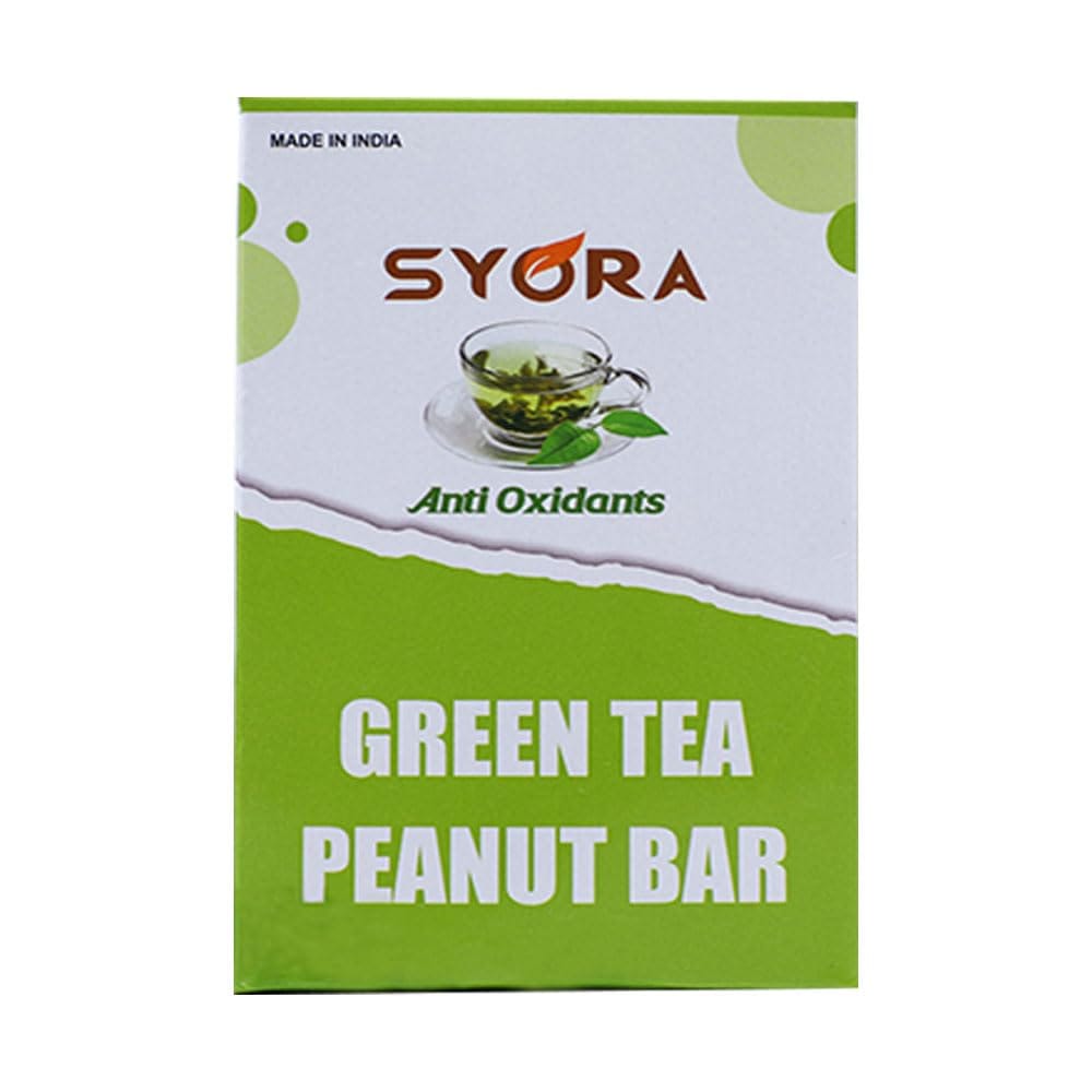 Syora Green Tea Peanut Bar Box (12 Pieces) | Nutrition Bar | Protein Bar | Energy Bar | Green Tea Flavour view 2