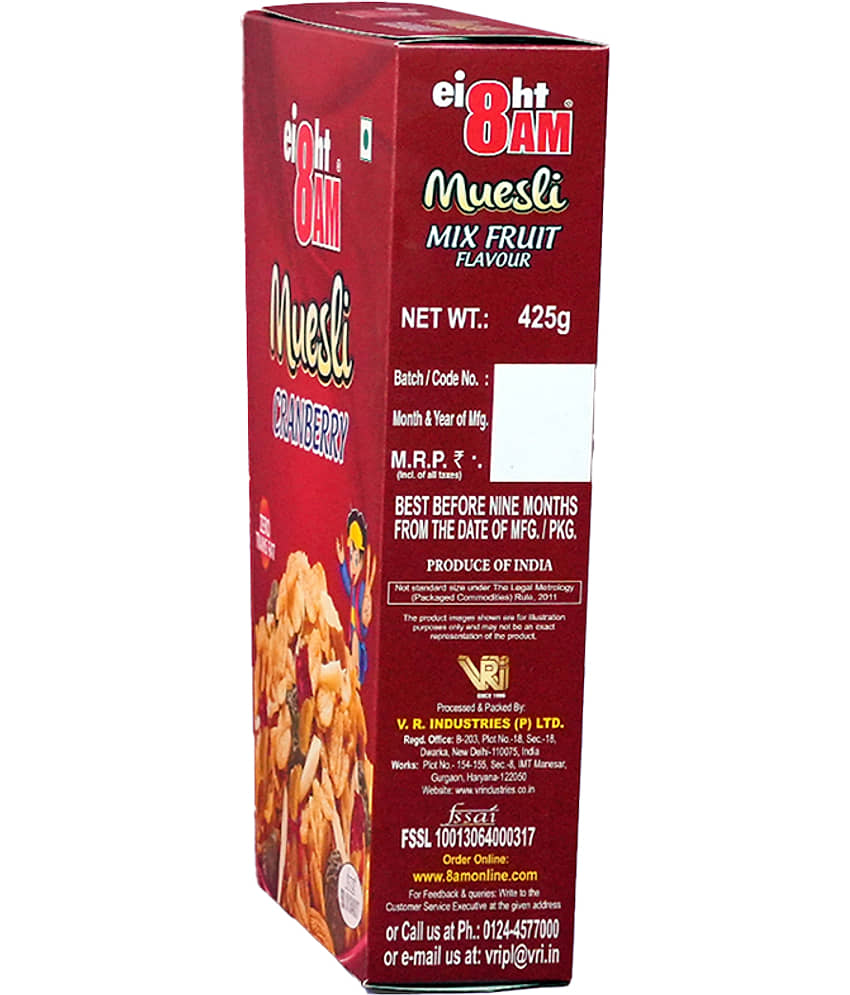 8AM Cranberry Muesli 425 gm Pack of 2 view 2