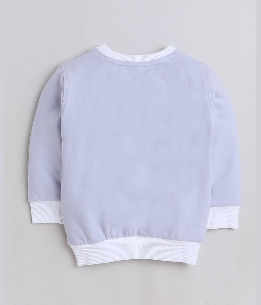 BUMZEE White & Green Girls Full Sleeves Sweatshirt Age - 18-24 Months view 2