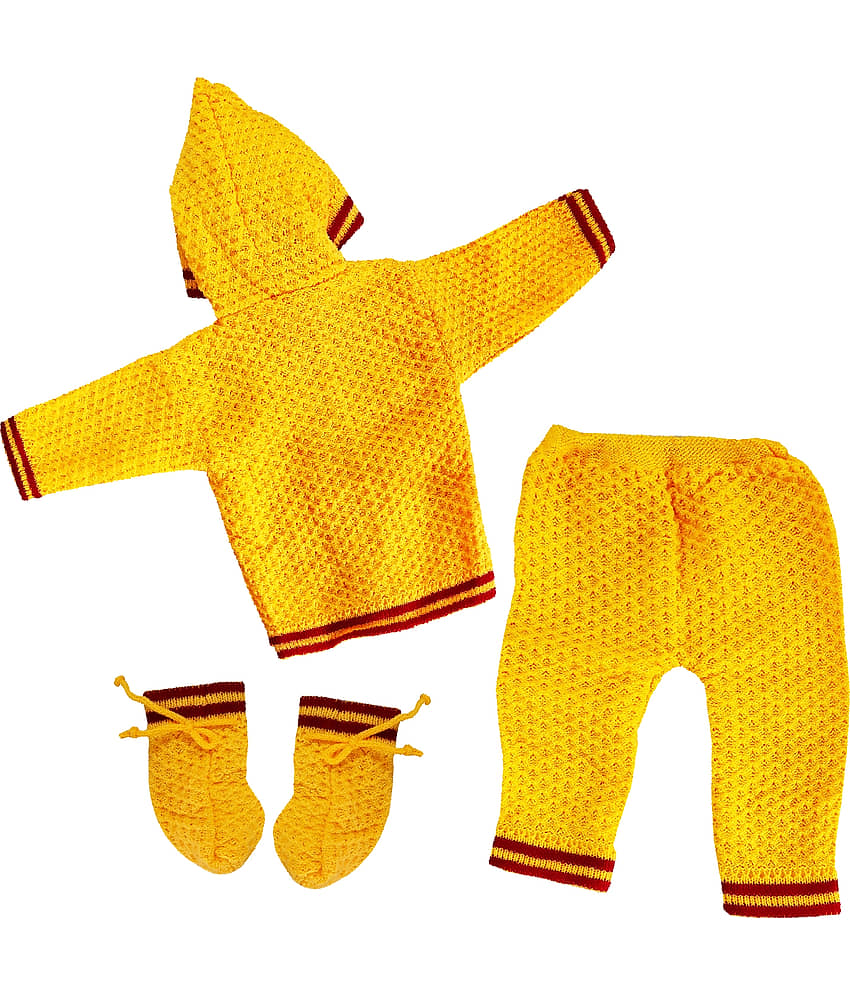 LITTLE PANDA Single Unisex for Baby Woollen Pullover ( Peach ) view 2