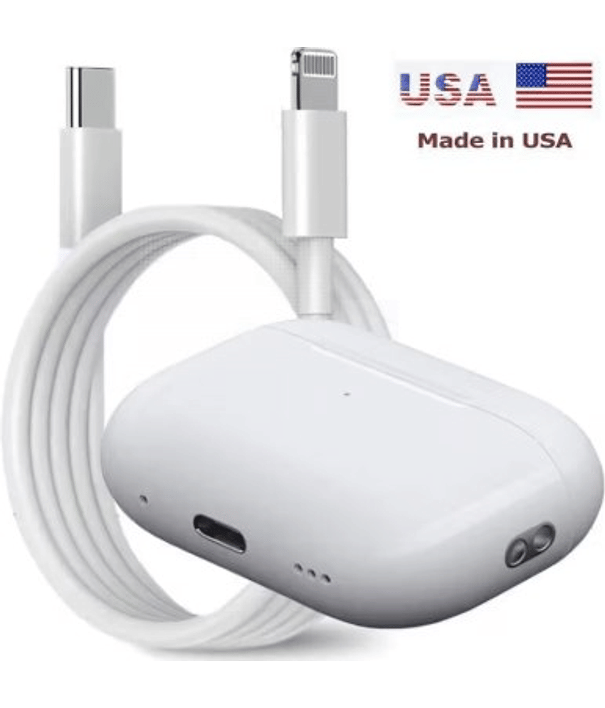 USA PRO EARBUDS Bluetooth True Wireless (TWS) On Ear 4 Hours Playback Active Noise cancellation IPX4(Splash & Sweat Proof) White