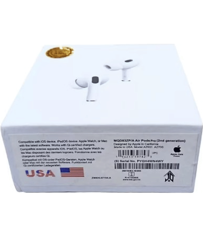 USA PRO EARBUDS Bluetooth True Wireless (TWS) On Ear 4 Hours Playback Active Noise cancellation IPX4(Splash & Sweat Proof) White view 2