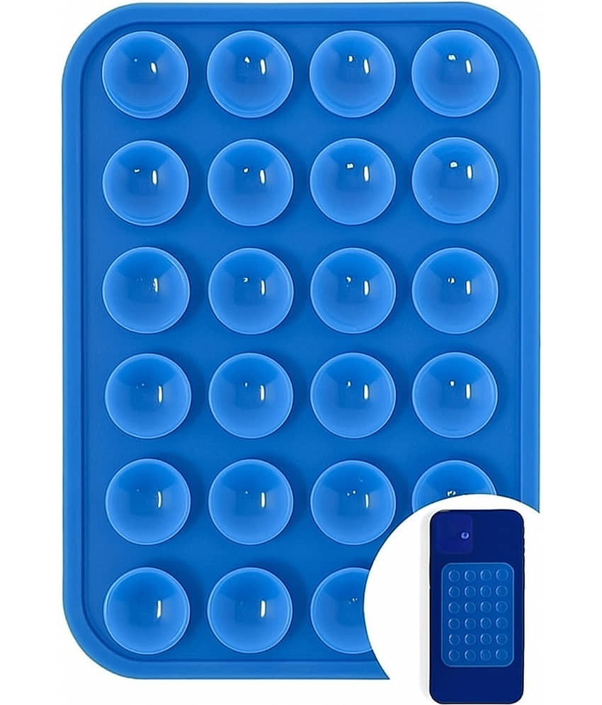 Universal Suction Phone Case | Silicone Mobile Cover with 24 Strong Suction Cups | Stick on Wall, Mirror, Car, Kitchen & Desk | Hands-Free Stand for Video Calls & Selfies (Multicolor - 1 Pack ) view 2